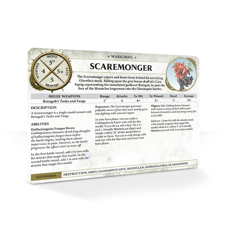WARSCROLL CARDS: GLOOMSPITE GITZ (INGLES)3