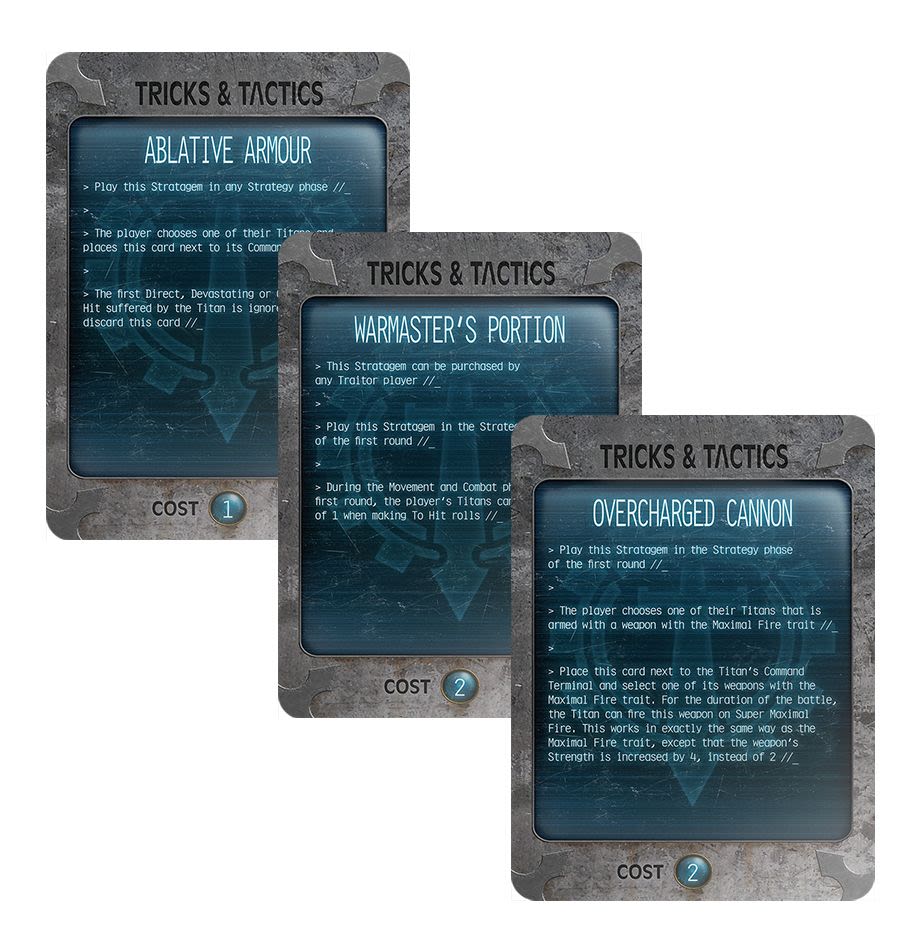 ADEPTUS TITANICUS: TRAITOR LEGIO STRATAGEM CARDS2