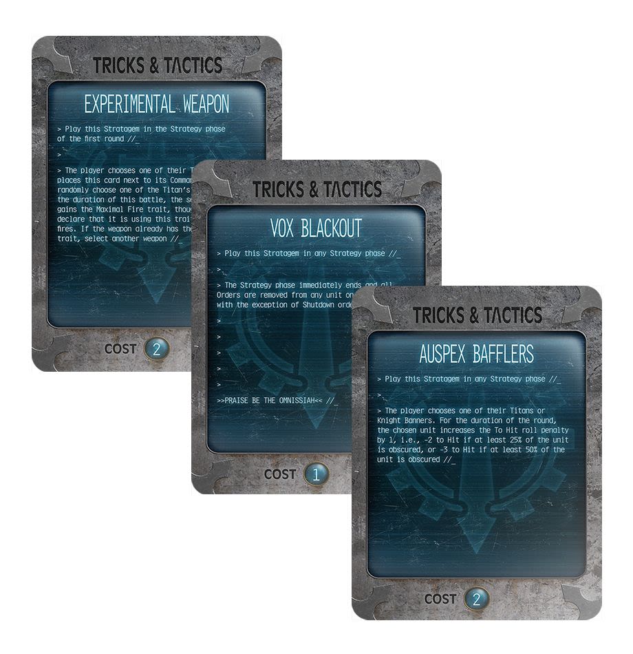 ADEPTUS TITANICUS: LOYALIST LEGIO STRATAGEM CARDS2