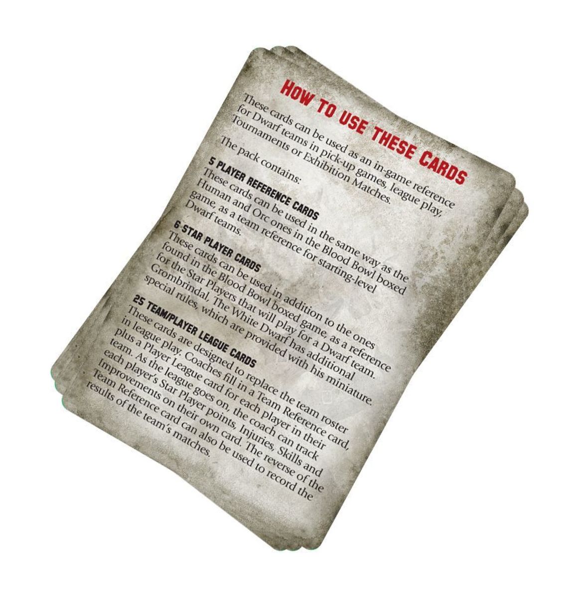 BLOOD BOWL: DWARF TEAM CARD PACK (SPA)4