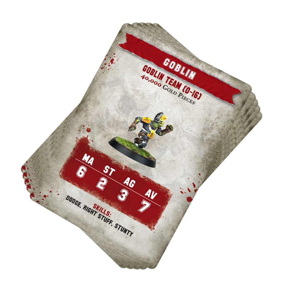 BLOOD BOWL GOBLIN TEAM CARD PACK (INGLES)2