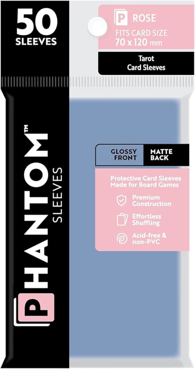 BOARD GAME SLEEVES: PHANTOM SLEEVES- GLOSS/GLOSS(70MM X 120MM)- CLEAR (50CT)1