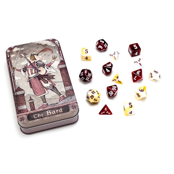 RPG CLASS DICE: BARD SET TIN (15 DICE)1