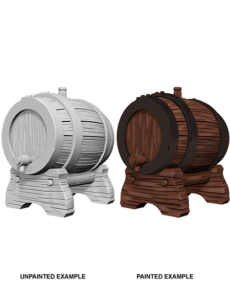 WIZKIDS UNPAINTED MINIATURES KEG BARRELS1