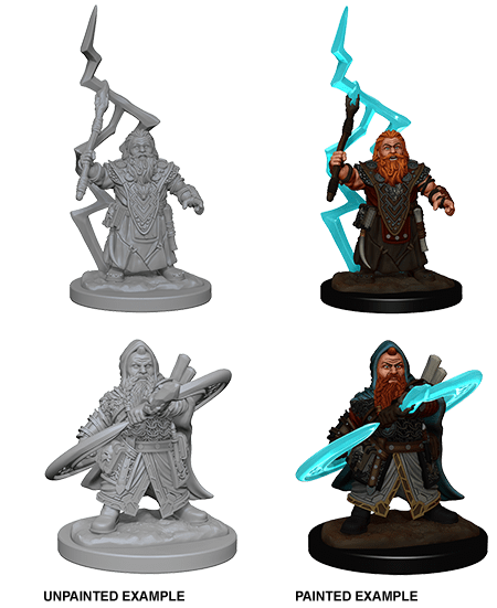 PATHFINDER DEEP CUTS UNPAINTED MINIATURES DWARF MALE SORCERER1