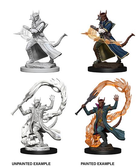D&D NOLZUR'S MARVELOUS UNPAINTED MINIS TIEFLING MALE SORCERER1
