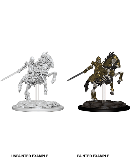 PATHFINDER DEEP CUTS UNPAINTED MINIATURES SKELETON KNIGHT ON HORSE1