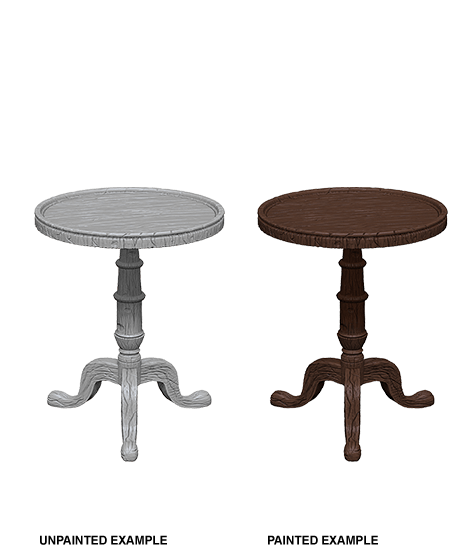 WIZKIDS DEEP CUTS UNPAINTED MINIATURES SMALL ROUND TABLES1