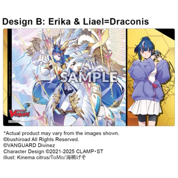 PLAYMAT: BUSHI SUPPLIES RUBBER PLAYMAT- CARDFIGHT!! VANGUARD DIVINEZ DELUXE FINALS- ERIKA & LIAEL=DR1