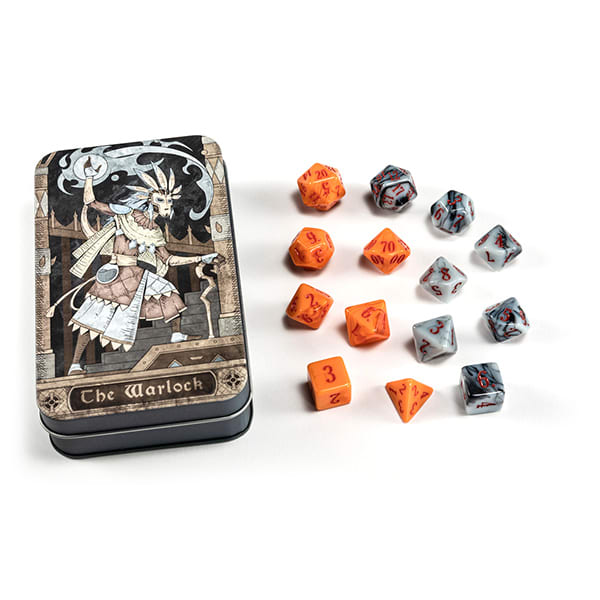 RPG CLASS DICE: WARLOCK SET TIN (14 DICE)1