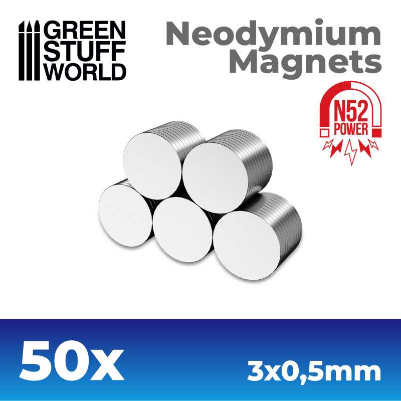 IMANES NEODIMIO 3X0'5MM - 50 UNIDADES (N52)1
