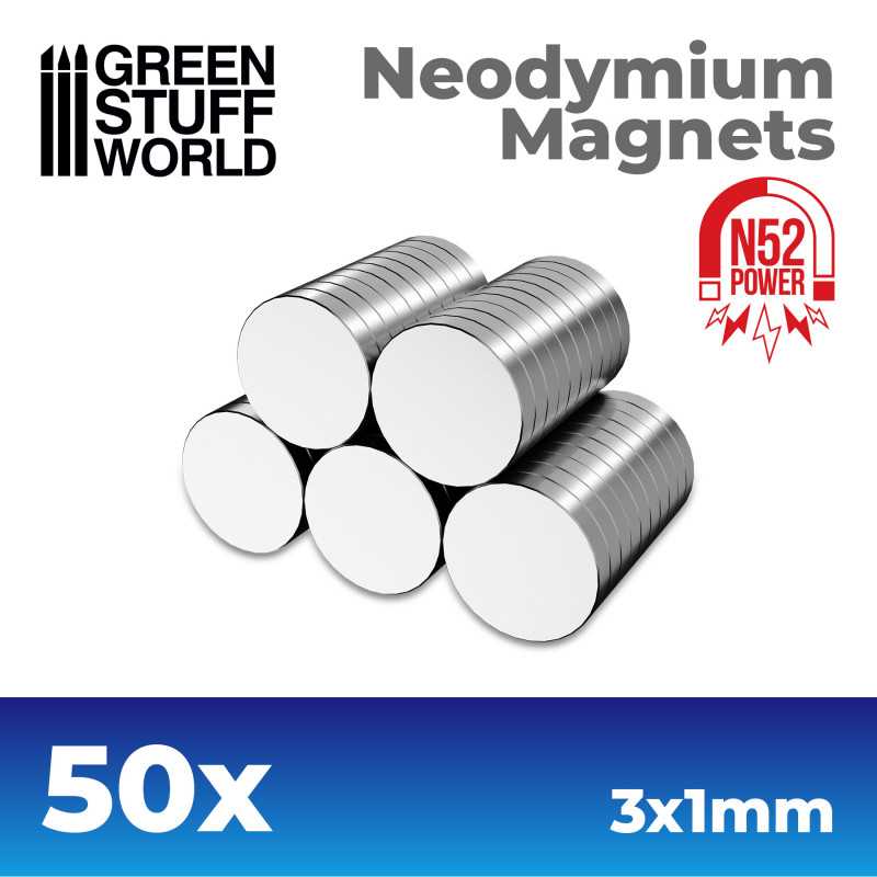 IMANES NEODIMIO 3X1MM - 50 UNIDADES (N52)1