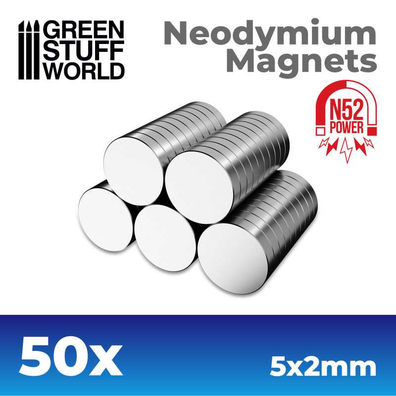 IMANES NEODIMIO 5X2MM - 50 UNIDADES (N52)1