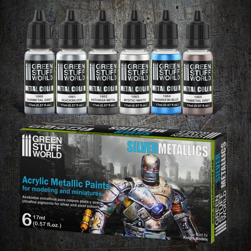 SET PINTURAS METALICAS - PLATA1