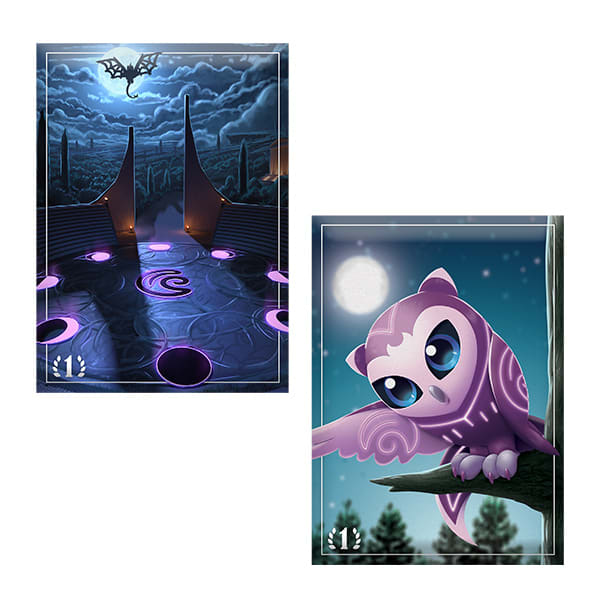ELESTRALS: MOONRISE- CARD SLEEVES- TEMPLE OF THE MOON (60+40 CT)1