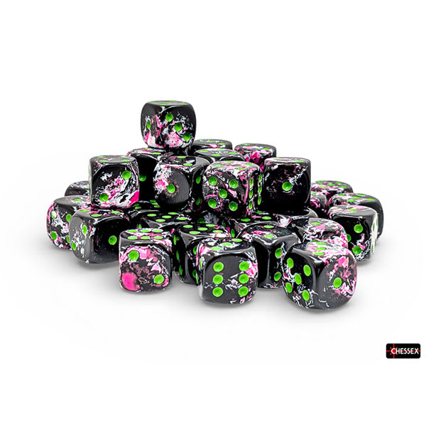BRUSH PAINTBALL - GREEN 12MM DICE BLOCK2
