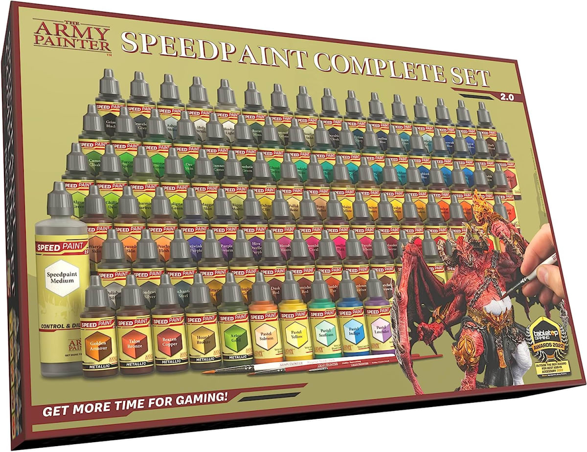 WARPAINT: SPEEDPAINT COMPLETE SET 2.0 (90  COLORS + 3 BRUSHES + MEDIUM2