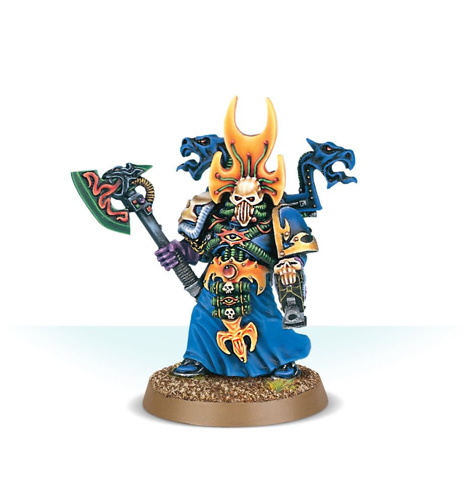 CHAOS SPACE MARINES SORCERER WITH FORCE AXE1