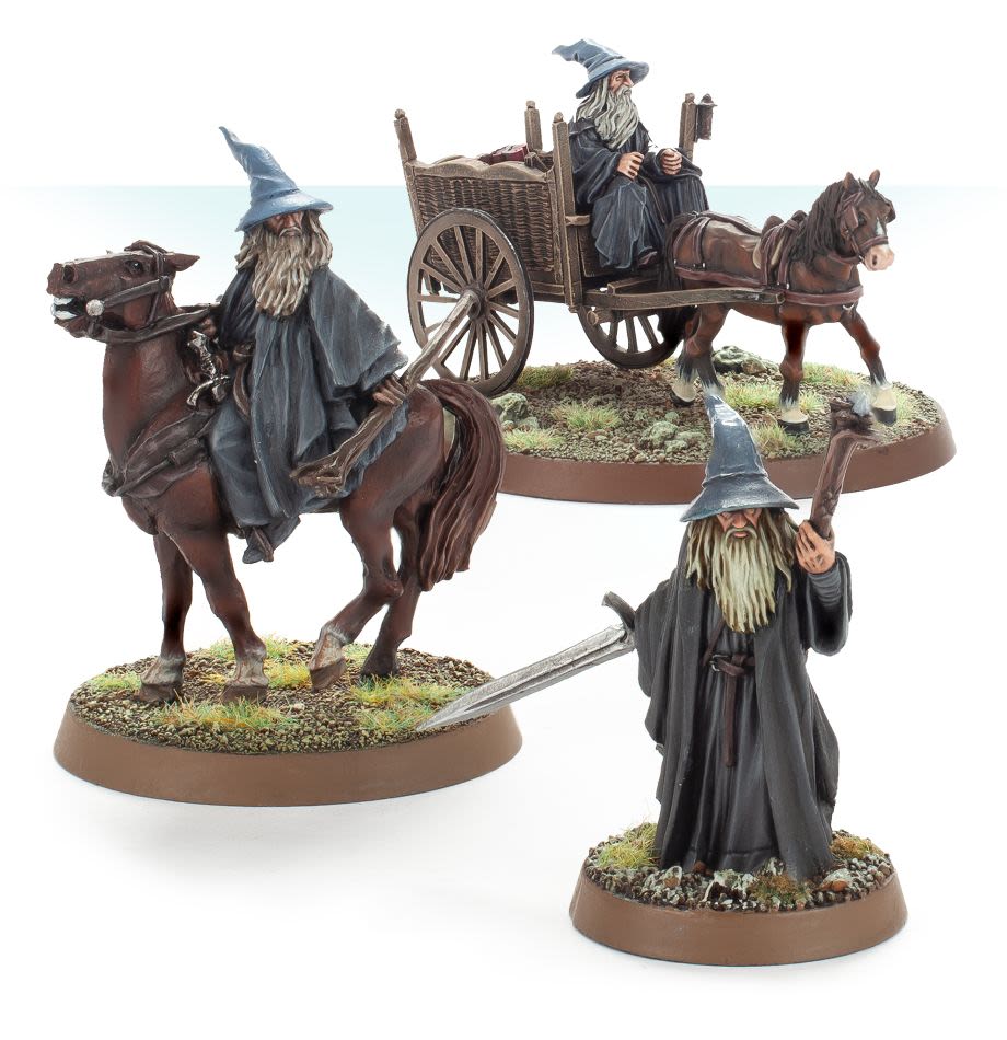 GANDALF THE GREY FOOT, MOUNTED AND ON CART1