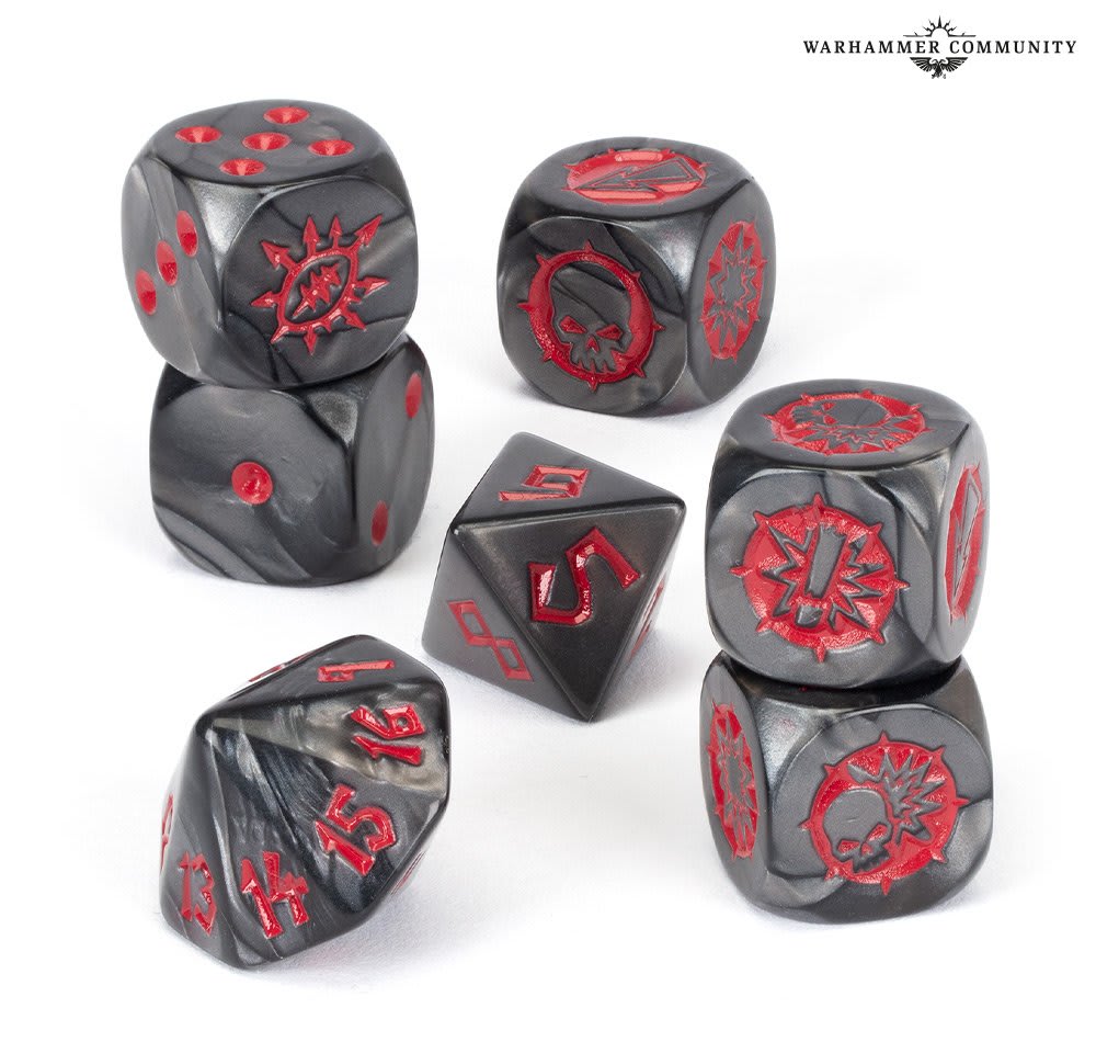 BLOOD BOWL: CHAOS CHOSEN TEAM DICE SET1