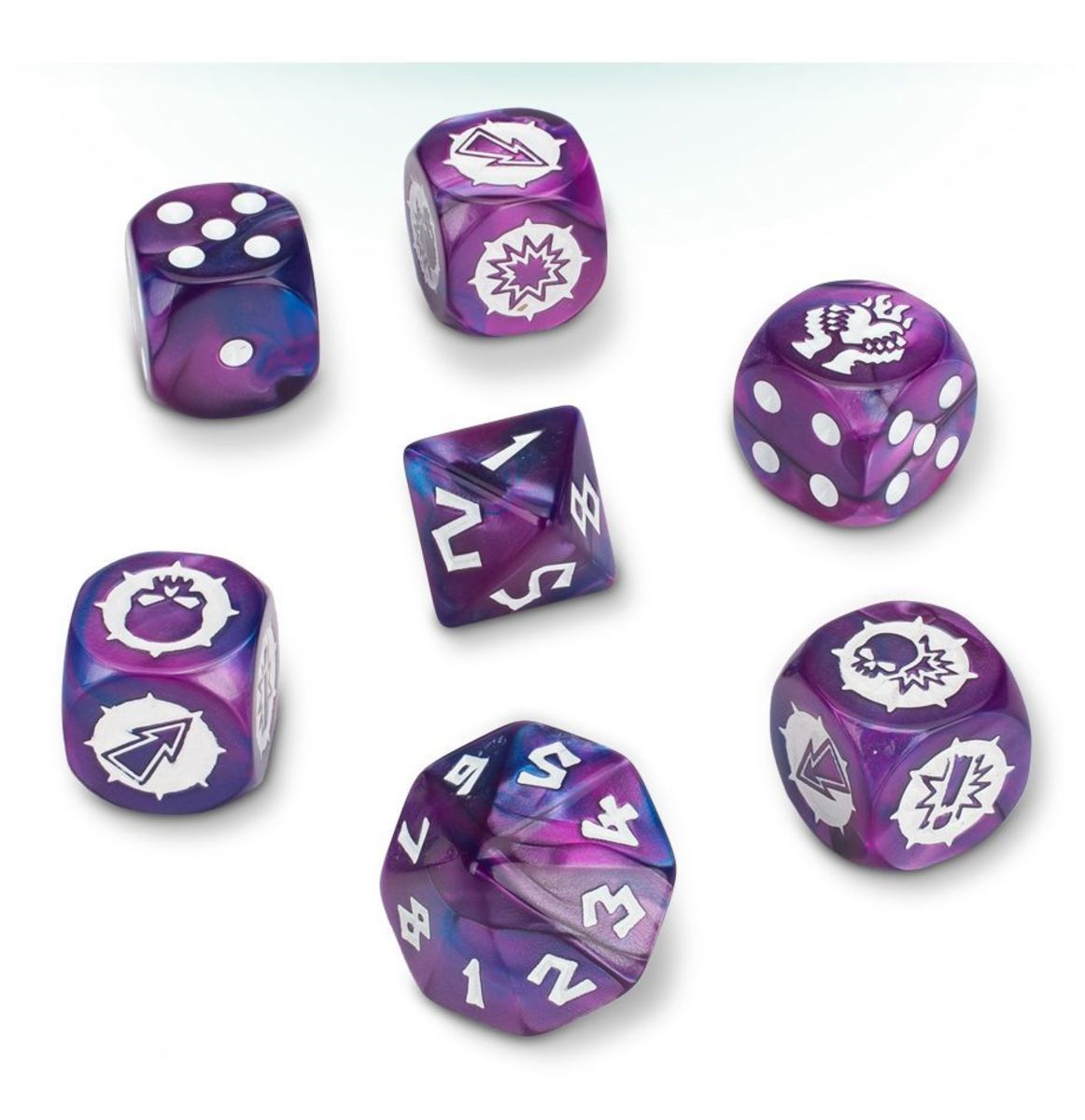 BLOOD BOWL: DARK ELF TEAM DICE SET1