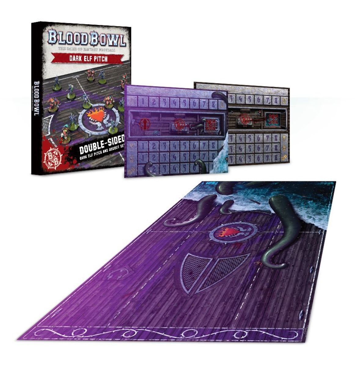 BLOOD BOWL DARK ELF PITCH & DUGOUTS1