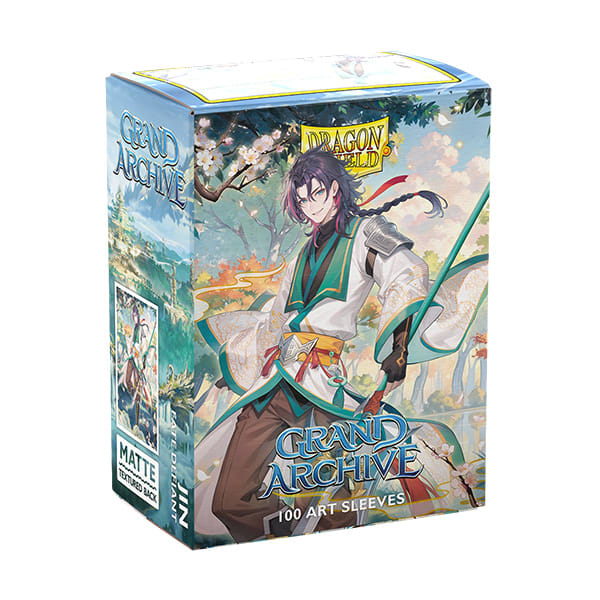DRAGON SHIELD SLEEVES: STANDARD- MATTE 'GRAND ARCHIVE' JIN, FATE DEFIANT (100)1