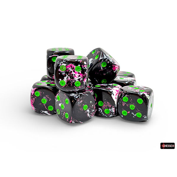 BRUSH PAINTBALL - GREEN 16MM DICE BLOCK2