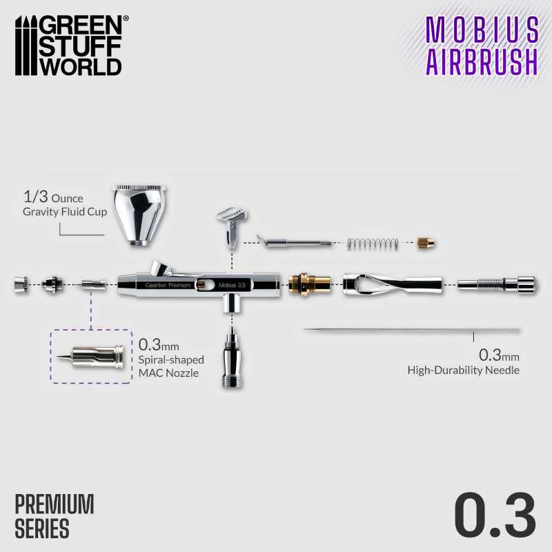 AEROGRAFO GAAHLERI PREMIUM SERIES GHPM-MOBIUS 0.3MM AIRBRUSH2