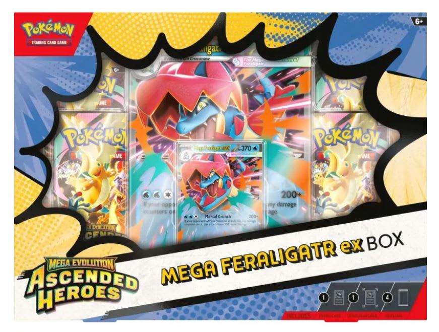 POKEMON TCG: MEGA EVOLUTION 02.5 ASCENDED HEROES- EX BOX (MEGA FERALIGATR)1