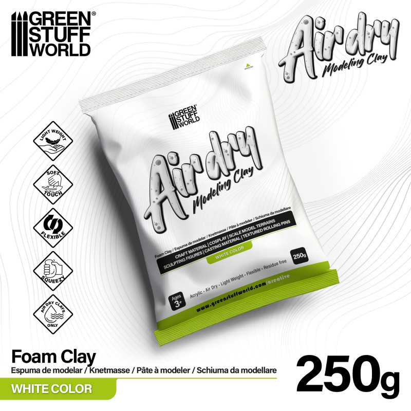 AIR DRY FOAM CLAY 250GR. - BLANCO2