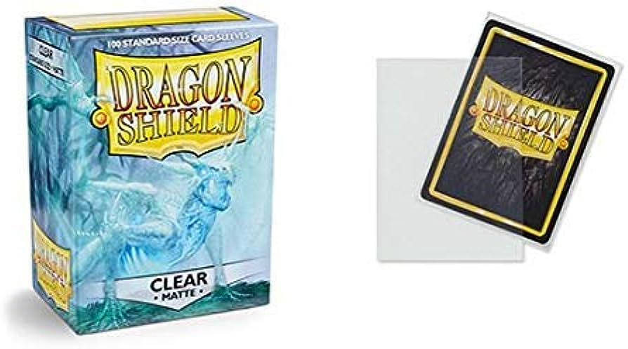 Dragon Shield Sleeves Standard- Matte Clear (100 ct.)1
