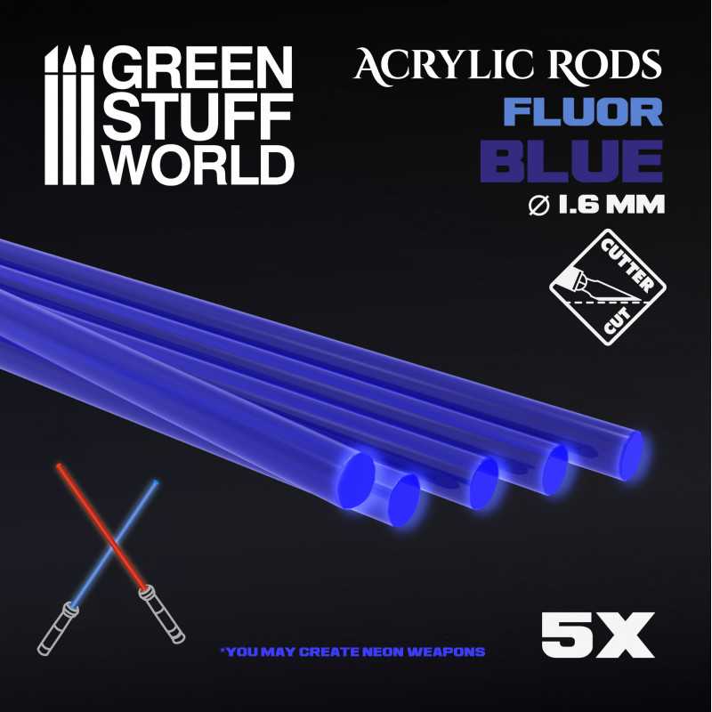 BARRAS ACRILICAS - REDONDAS 1,6 MM FLUOR AZUL1