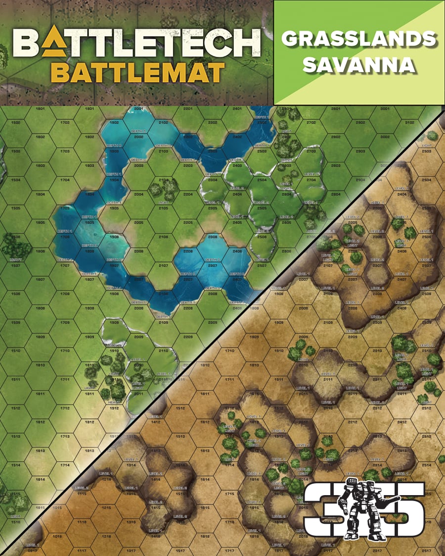 BATTLETECH: BATTLE MAT- GRASSLANDS SAVANNA1