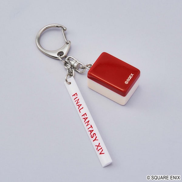 KEY CHAIN: FINAL FANTASY XIV- DOMAN MAHJONG TILE- ONE OF DOTS1
