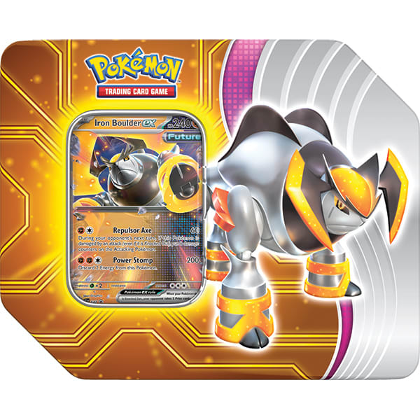 Pokemon TCG:  Paradox Destinies Tin Case - Iron Boulder1