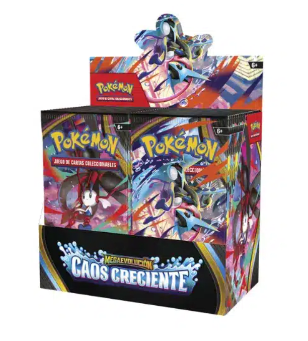 POKEMON TCG: SPANISH MEGA EVOLUTION 04 CHAOS RISING- BOOSTER DISPLAY1