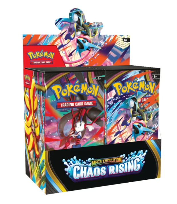 POKEMON TCG: MEGA EVOLUTION 04 CHAOS RISING- BOOSTER DISPLAY1