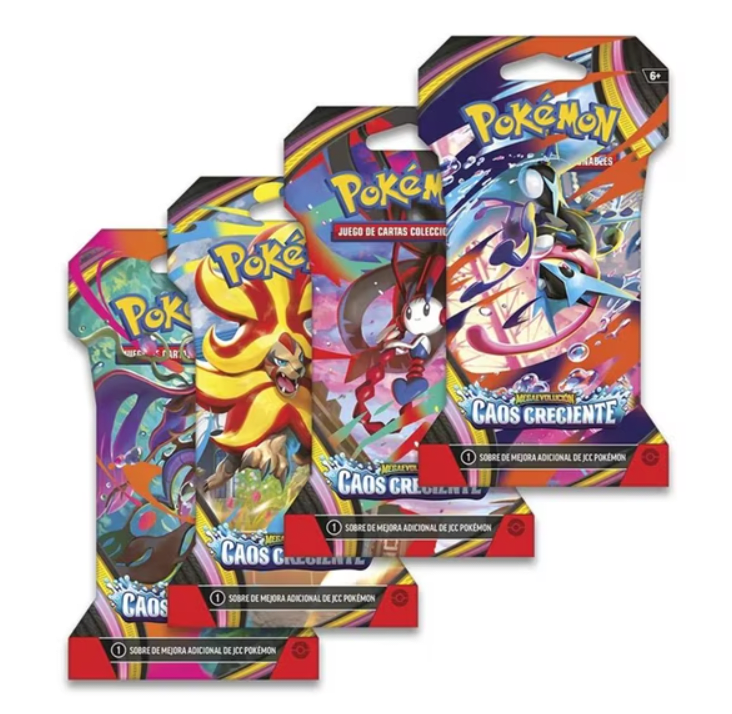 POKEMON TCG: SPANISH MEGA EVOLUTION 04 CHAOS RISING- SLEEVED BOOSTER1