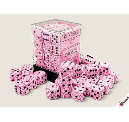 SPECKLED 12MM D6 PINK DICE BLOCK (36 DICE)1