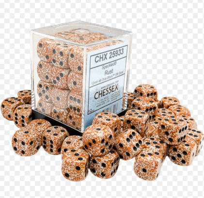 SPECKLED 12MM D6 RUST DICE BLOCK (36 DICE)1