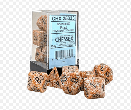 SPECKLED RUST/BLACK POLYHEDRAL 7-DIE SET1