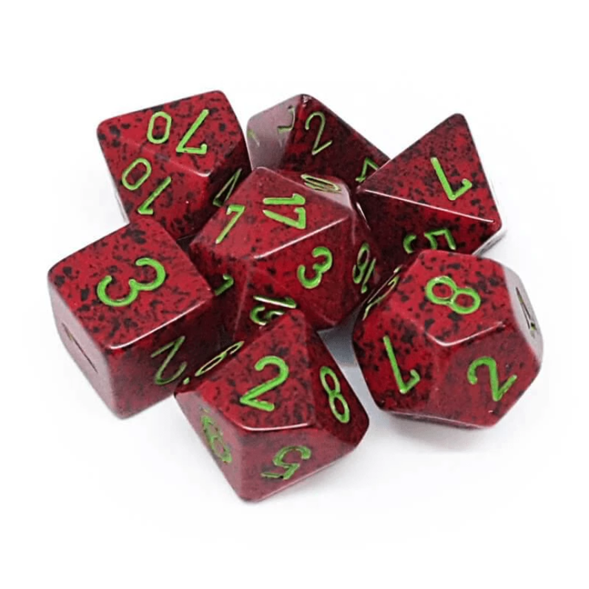 CHESSEX: SET 7 DADOS - POLYHEDRAL: STRAWBERRY1