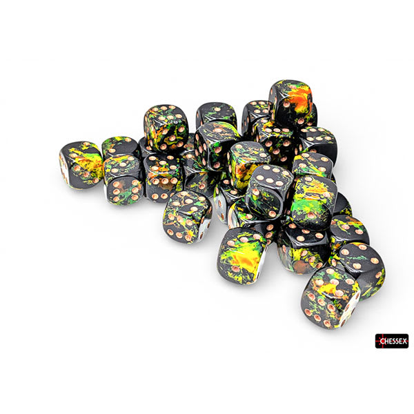 BRUSH DEEP FOREST - GOLD 12MM DICE BLOCK2