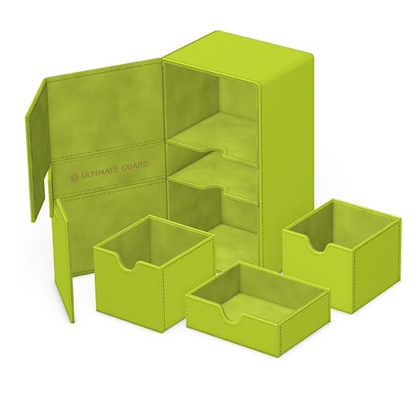 DECK CASE: TWIN FLIPNTRAY 200+ STANDARD SIZE XENOSKIN- SUMMER EDITION- LIME1