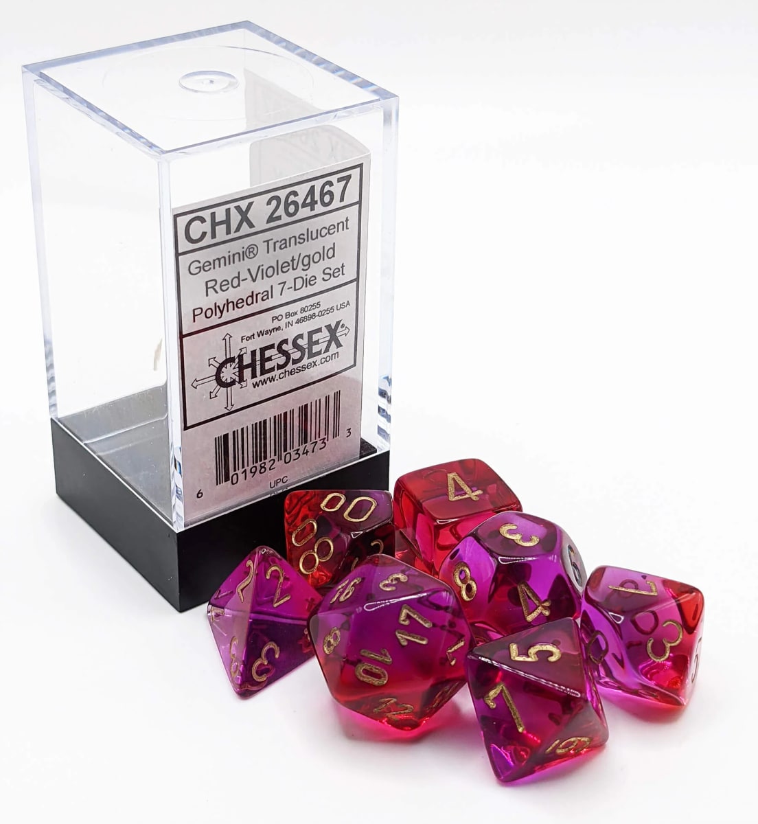 7-Die Set Mini Gemini Purple-Red/Gold1