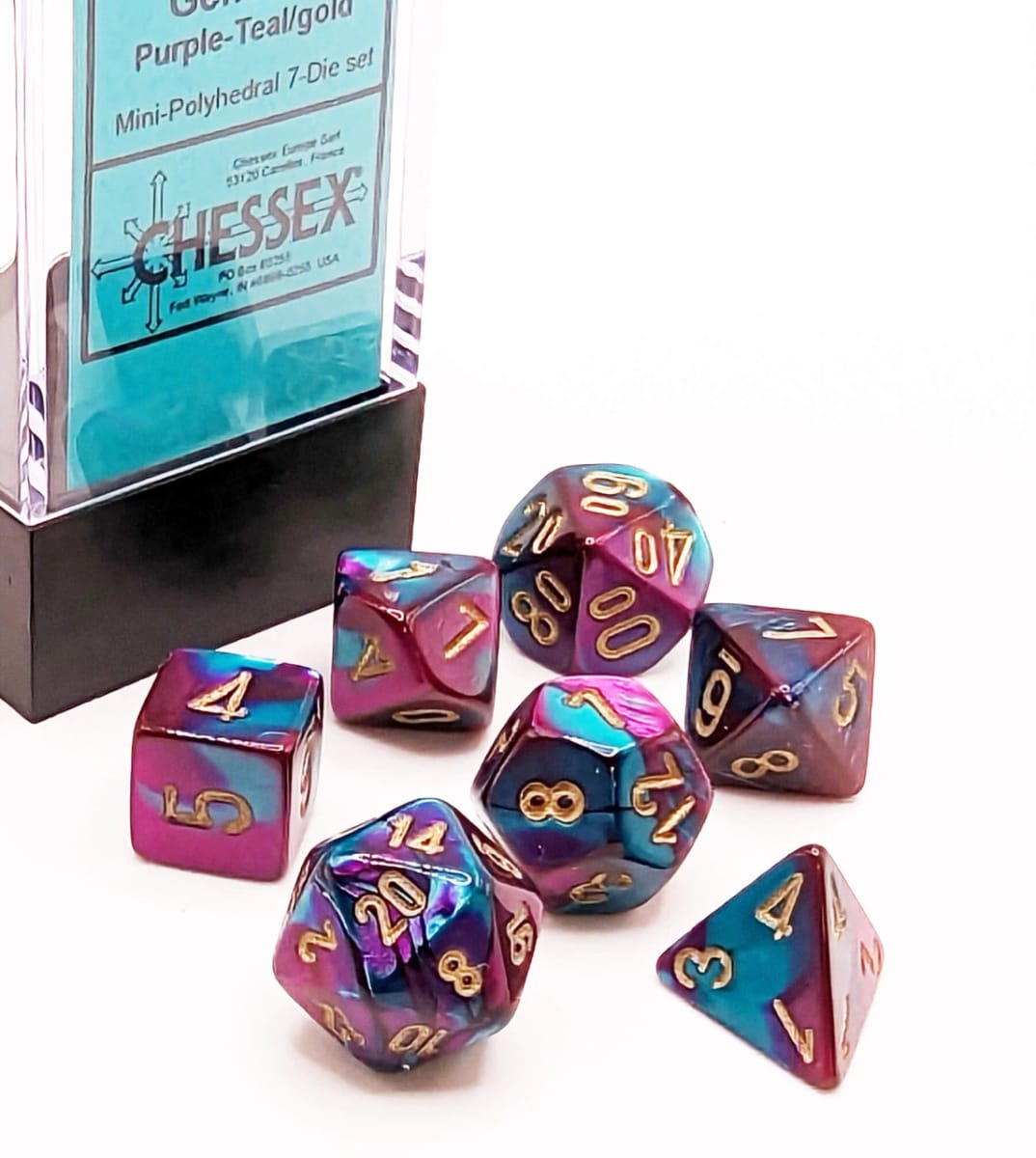 7-Die Set Mini Gemini Purple-Teal/Gold1