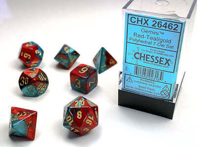 7-Die Set Mini Gemini Red-Teal/Gold1
