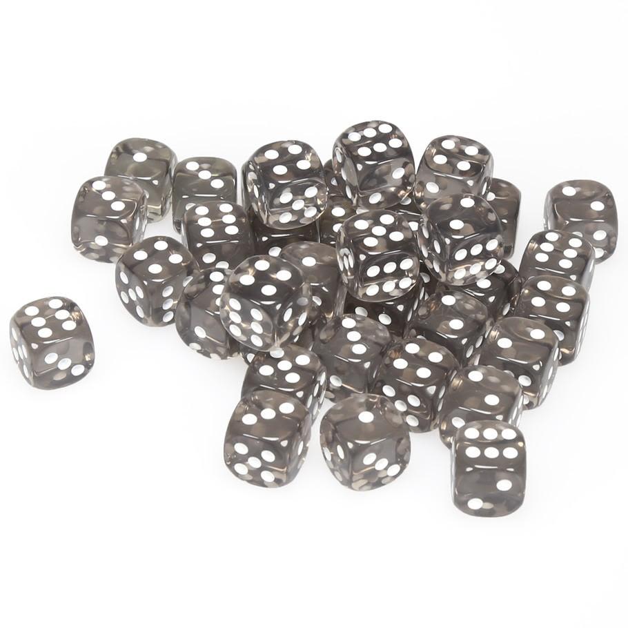 CHESSEX: SET 36 DADOS - D6: SMOKE/WHITE1