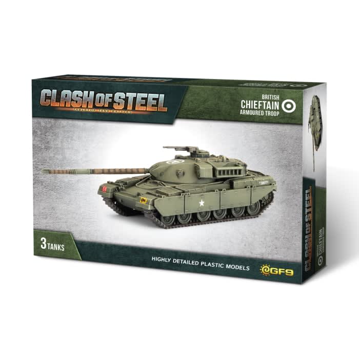 CLASH OF STEEL: BRITISH- CHIEFTAIN ARMOURED TROOP (X3 PLASTIC)1